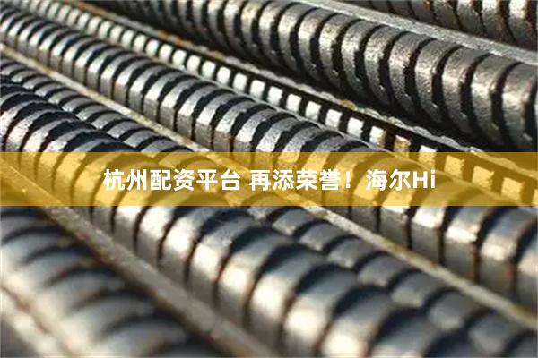 杭州配资平台 再添荣誉！海尔Hi